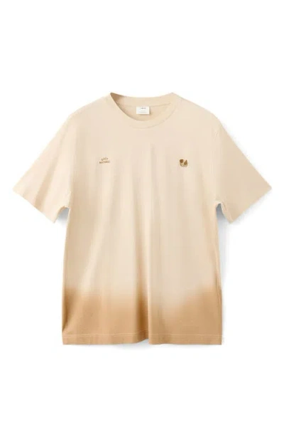 Mango Ombré Crewneck T-shirt In Brown