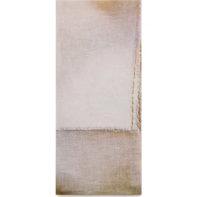 Mango Ombré Effect Linen Scarf In Neutral