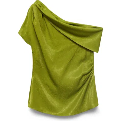 Mango One-shoulder Satin Top