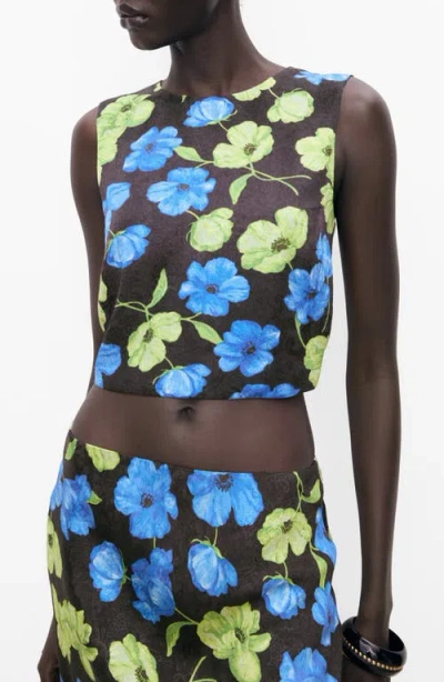 MANGO MANGO OPEN BACK FLORAL TOP