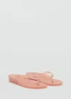 Mango Open-back Strap Sandal Nude In Nude