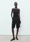Mango Open-back Top Black