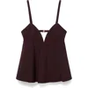 Mango Open Back V-neck Peplum Top