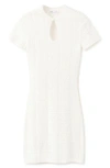 Mango Open Knit Minidress In White