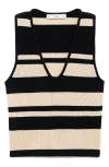 Mango Open Stitch Sweater Tank In Multi