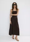 Mango Open-back Double Gauze Dress In Multi