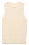 Mango High Neck Knit Sleeveless Top In Brown