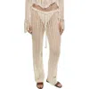 MANGO MANGO OPENWORK TIE WAIST PANTS