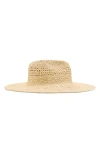 Mango Openwork Wide Brim Straw Sun Hat In Neutral