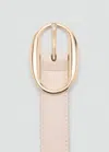 Mango Ceinture Boucle Ovale Écru - Femme - Xl -
