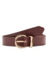 Mango Oval Buckle Belt In Brown