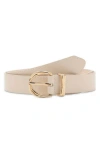 Mango Oval Buckle Faux Leather Belt In Neutral