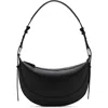 Mango Oval Faux Leather Shoulder Bag In Black
