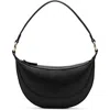 Mango Oval Faux Leather Shoulder Bag In Black