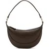 Mango Oval Faux Leather Shoulder Bag In Brown