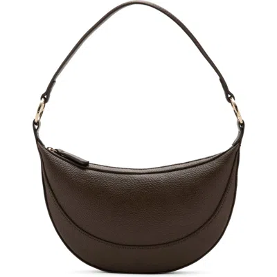 Mango Oval Faux Leather Shoulder Bag In Brown