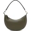 Mango Oval Faux Leather Shoulder Bag In Green