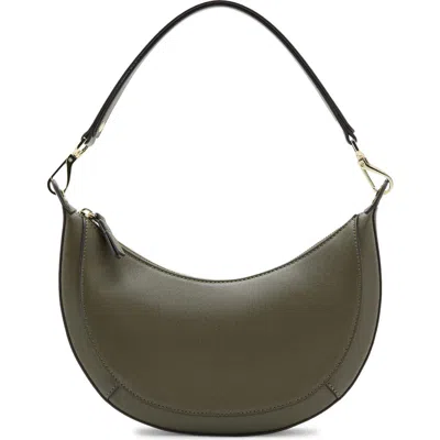Mango Oval Faux Leather Shoulder Bag In Green