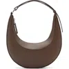 Mango Oval Faux Leather Shoulder Bag In Medium Brown