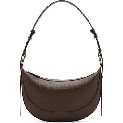 Mango Oval Faux Leather Shoulder Bag In Red