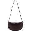 Mango Oval Flap Faux Leather Crossbody Bag In Brown