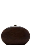 Mango Oval Frame Clutch In Brown