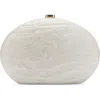 Mango Oval Frame Clutch In Ivory White