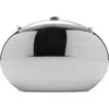 Mango Oval Frame Clutch In Silver