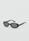 Mango Lunettes De Soleil Monture Ovale Noir - Femme - Taille Unique -  In Black