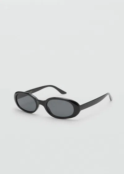 Mango Lunettes De Soleil Monture Ovale Noir - Femme - Taille Unique -  In Black