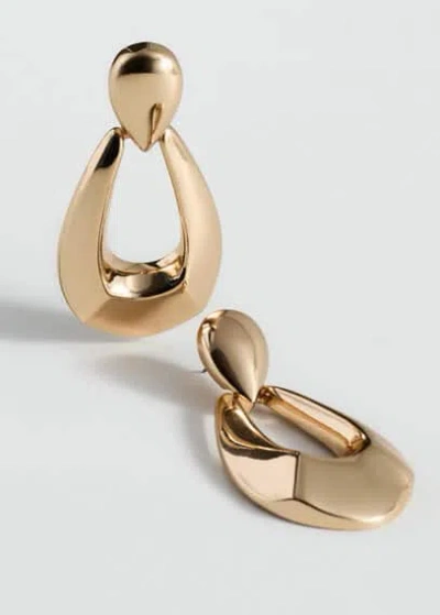 Mango Oval Hanging Earrings Gold