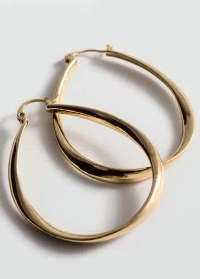 Mango Oval Hoop Earrings Gold