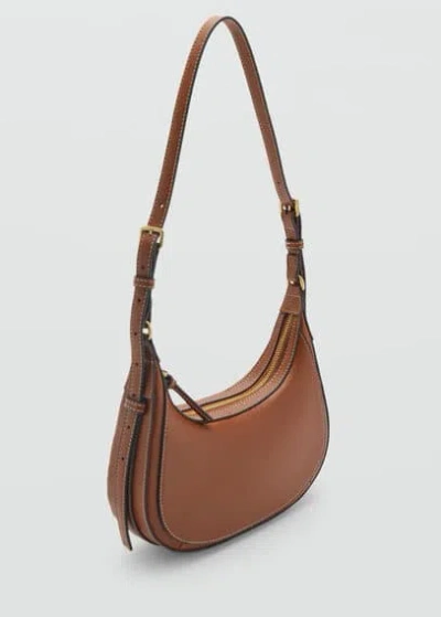 Mango Classic Cross Body Bag In Brown
