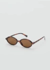 Mango Oval Sunglasses Chocolate In Brown