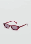 MANGO OVAL SUNGLASSES RED