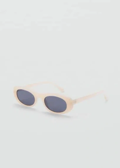 Mango Oval Sunglasses White
