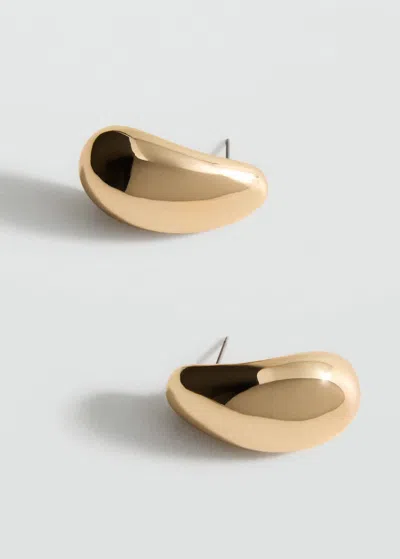Mango Boucles D'oreilles Ovales Volume Or - Femme - Taille Unique -
