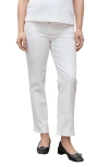 Mango Over The Bump Maternity Straight Leg Jeans In White