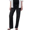 Mango Over The Bump Raw Hem Straight Leg Maternity Jeans In Black