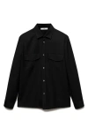Mango Overshirt In Black