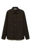 Mango Overshirt In Chocolate