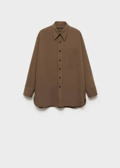 Mango Overshirt Olive Green