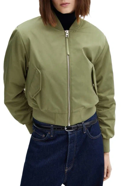 Mango Veste Bomber Oversize In Khaki