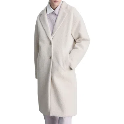 Mango Women's Oversized Boucle Long Coat In Beige