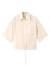 Mango Oversize Button-up Shirt In Neutral