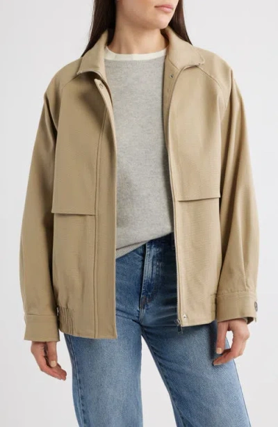 Mango Oversize Cotton Blend Jacket In Brown