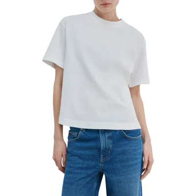 Mango Oversize Cotton T-shirt In White