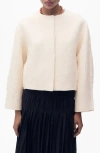 Mango Oversize Fringe Cotton Jacket In Neutral