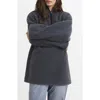 Mango Oversize High Pile Fleece Half Zip Pullover In Blue