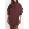 Mango Oversize High Pile Fleece Half Zip Pullover In Brown